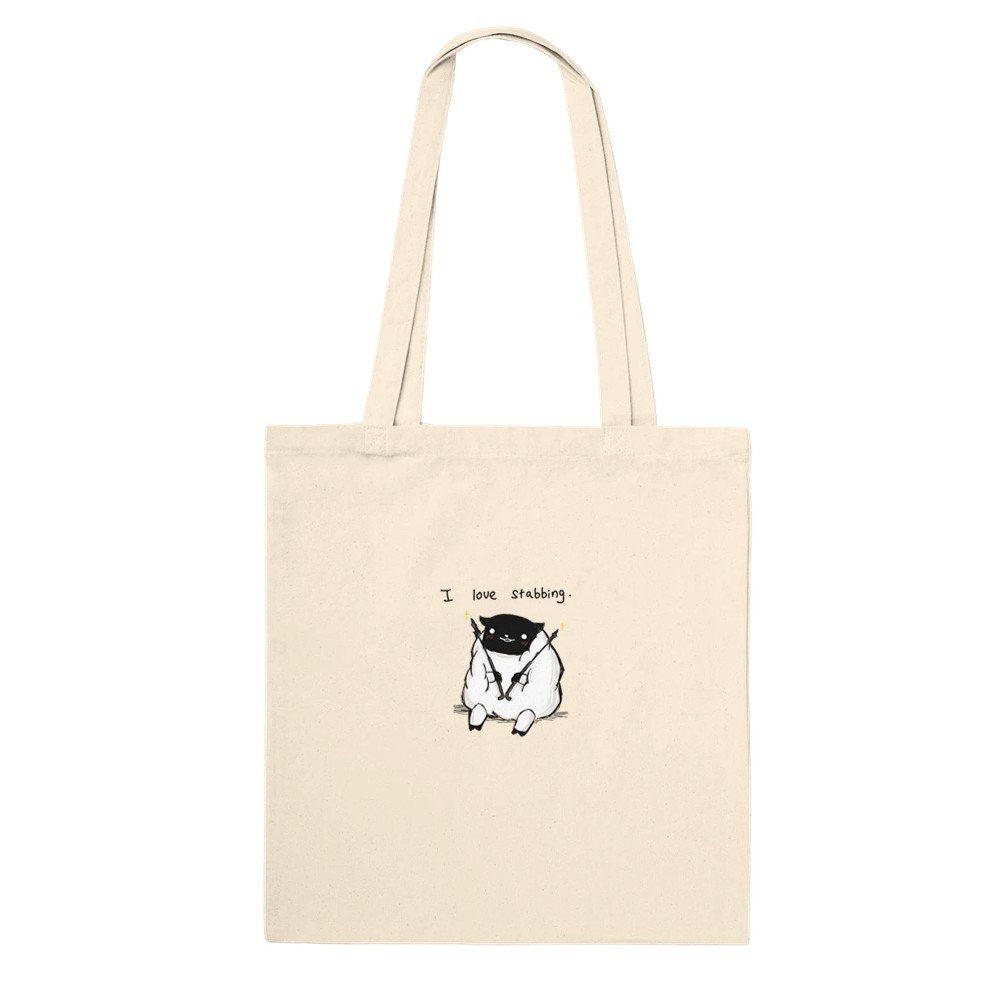 I love stabbing (wool) Premium Tote Bag